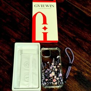 Floral Clear Phone Case - Purple and Pink